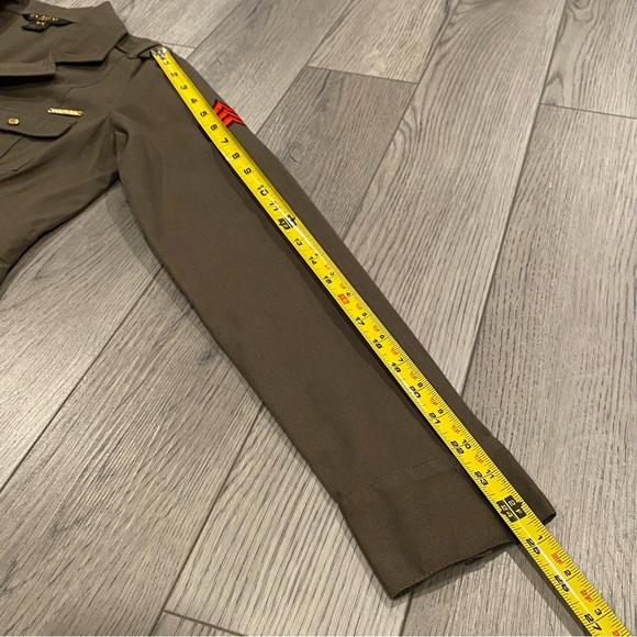 Vintage ROCAWEAR Army Green Military Style Jacket Women's Size M Gold Buttons - Picture 13 of 16